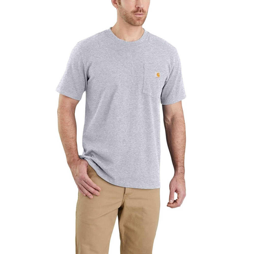 Carhartt| Men's Size L Original Fit Grey Crew Neck Short Sleeve Tee-Shirt